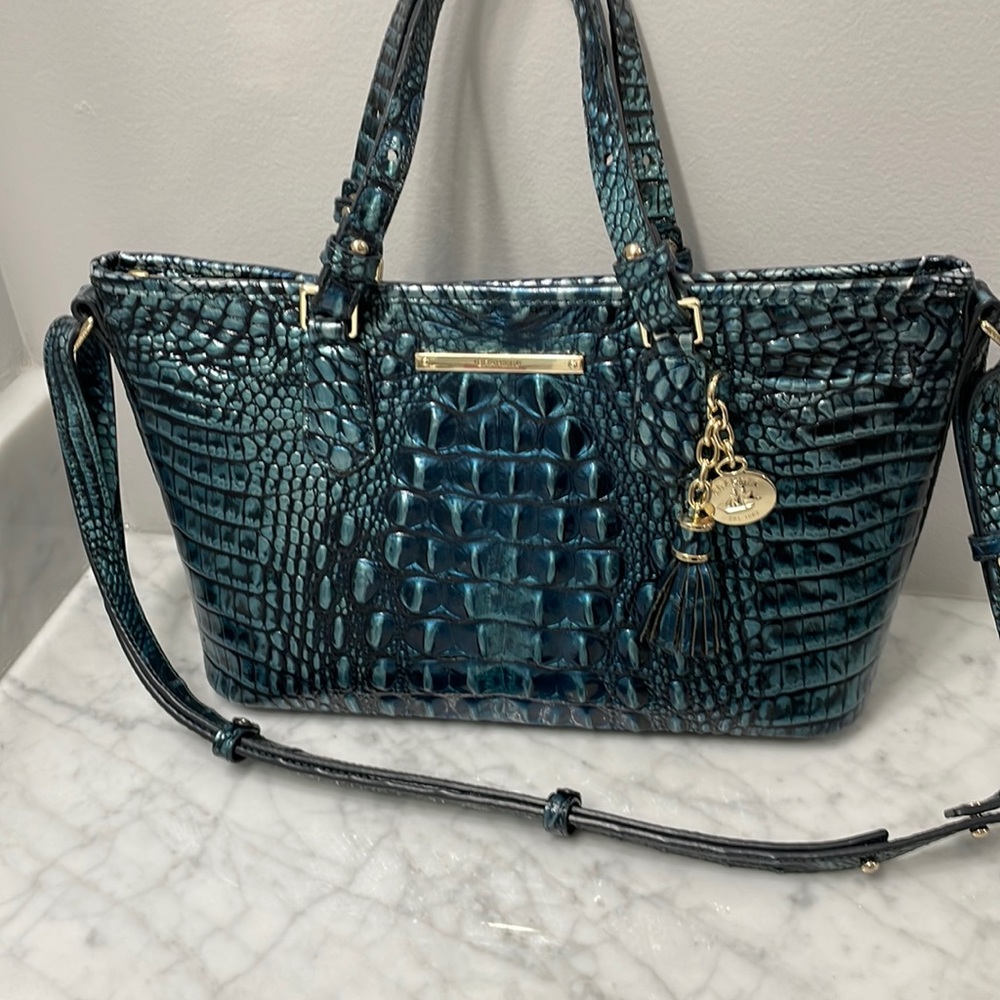 Brahmin mini Asher in Verdigris. Dust bag included.